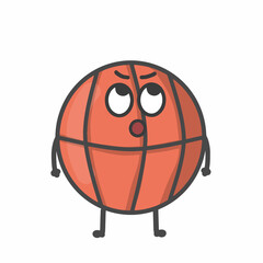 Cute Basket ball vector template design illustration