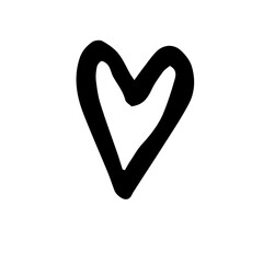 Hearts. illustration. Cartoon style sketch love. Hand outline drawing. Funny cute background illustration. vector
