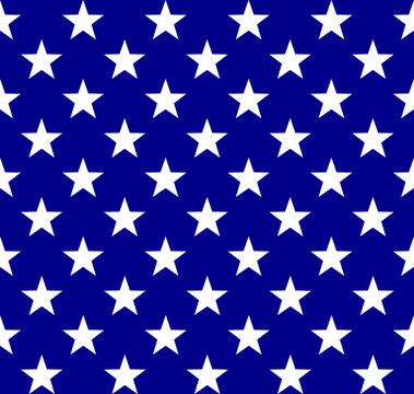 seamless white star on blue background pattern