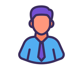 businessman employee worker single isolated icon with filled line style