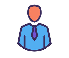 man user profile single isolated icon with filled line style