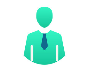 man user profile single isolated icon with gradient style
