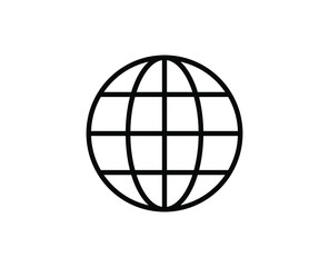 Globe line icon. Vector symbol in trendy flat style on white background. Web sing for design.
