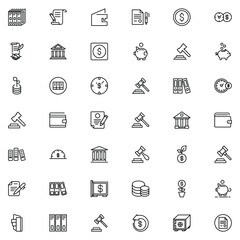 Tax icon set. Collection of high quality outline web pictograms in modern flat style. Black Tax symbol for web design and mobile app on white background. Line logo EPS10