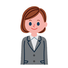 スーツを着た女性のイラスト