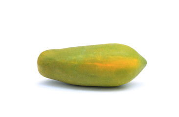 Ripe papaya isolated on white background