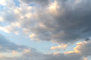 Beautiful clouds and blue sky. Soft sky with soft clouds background.