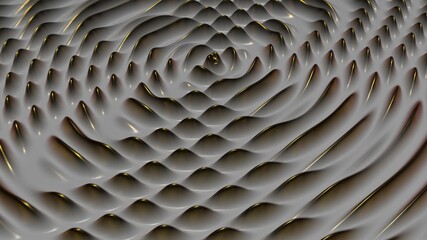 3d representation of abstract waves with relief, looking very much like some kind of generic animal skin