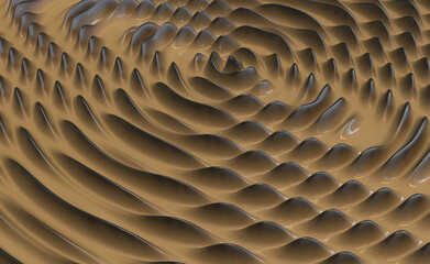 3d representation of abstract waves with relief, looking very much like some kind of generic animal skin