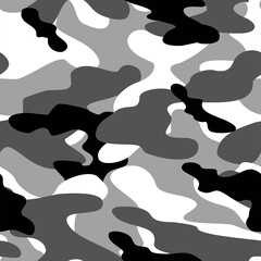 grey military camouflage. vector seamless print. army camouflage for clothing or printing