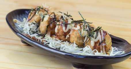 Takoyaki, octopus balls, japanese food