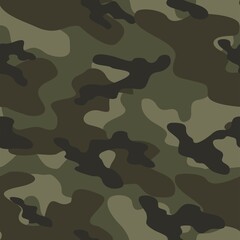 military camouflage vector seamless pattern