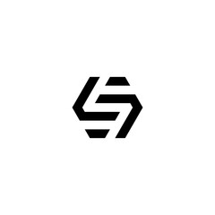 Business logo letter, LS line, cube. icon design template. geometric isolated monogram