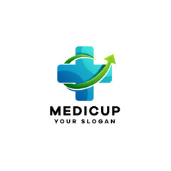 Medical arrow gradient logo