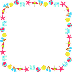 Summer frame web vector art 
