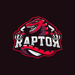 Raptor mascot logo illustration