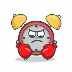 Cute clock character vector template design illustration