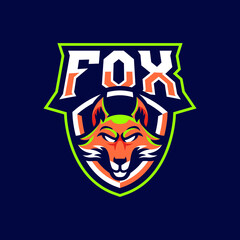 Fox mascot logo design illustration