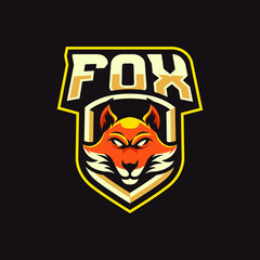 Fox mascot logo design illustration