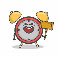 Cute clock character vector template design illustration
