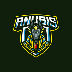 Anubis mascot logo design illustration
