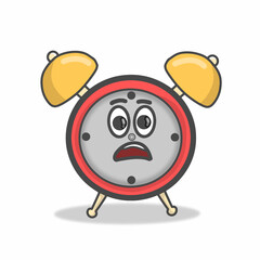 Cute clock character vector template design illustration