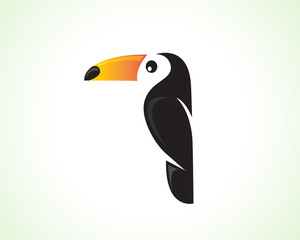 simple abstract toucan bird logo symbol icon illustration inspiration