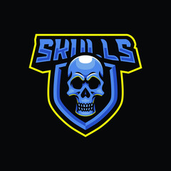 Skulls mascot logo design illustration