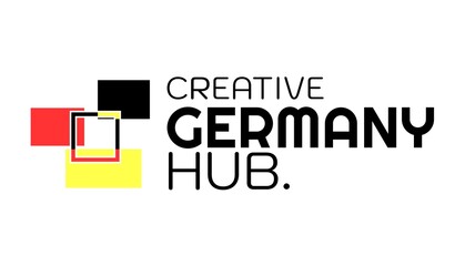 germany flag creative hub logo concept design illustration