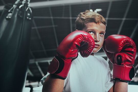 Young man getting ready for boxing
