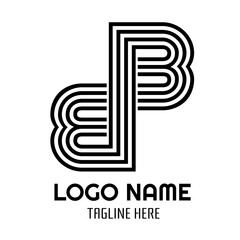 Letter double B Word Modern Monogram icon logo concept design illustration