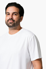 Fototapeta premium Indian man wearing minimal white t-shirt