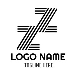 Letter double Z Word Modern Monogram icon logo concept design illustration