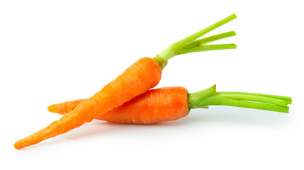 clipping path carrot isolated on white background