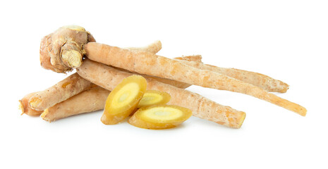 Fingerroot  vegetable isolated on white background