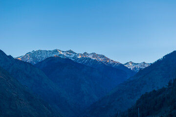 Fototapeta premium A mountain valley, Pekhri, Tirthan Valley, Himachal Pradesh, India