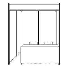 展示会の基礎ブースのスケッチ