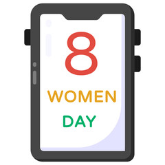 
Flat icon of women app, editable design

