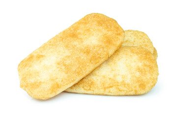 rice cracker isolated on white background