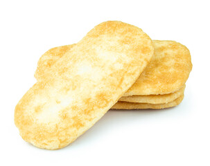 rice cracker isolated on white background