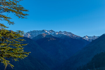 A mountain valley, Pekhri, Tirthan Valley, Himachal Pradesh, India