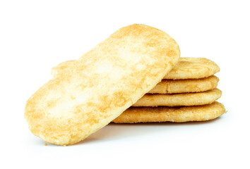 rice cracker isolated on white background