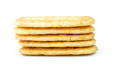 rice cracker isolated on white background