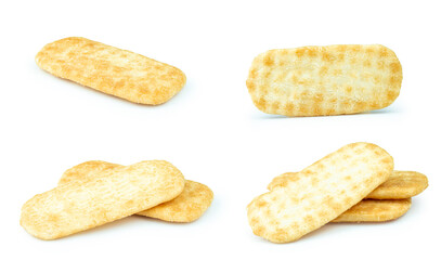 rice cracker isolated on white background