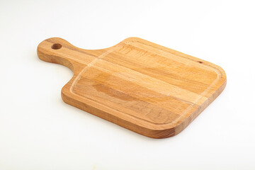Wooden board for kitchen isolated