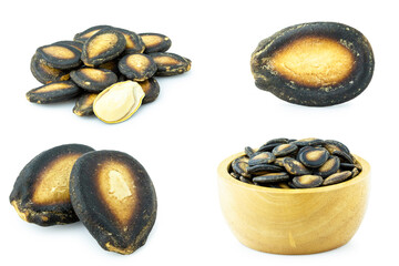 watermelon seed dry isolated on white background