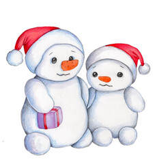 Watercolor llustration of cute toy animal, cartoon character. Hand drawn sketch, isolated on white background.