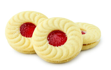 cracker sandwich isolated on white background