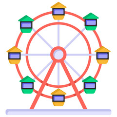 
Skywheel in flat trendy style icon 

