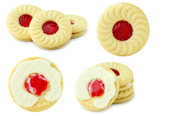 cracker sandwich isolated on white background